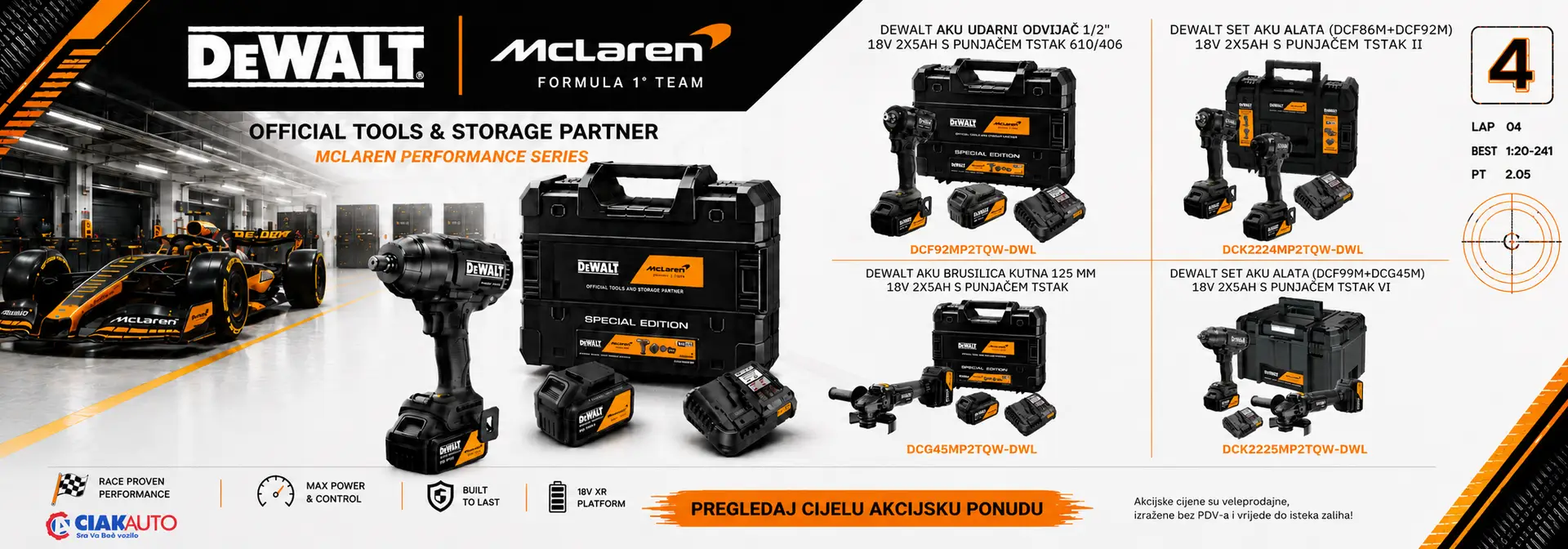 Dewalt McLaren 2000x700