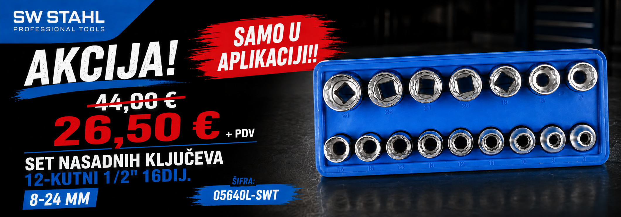 SW STAHL Set nasadnih ključeva B2B